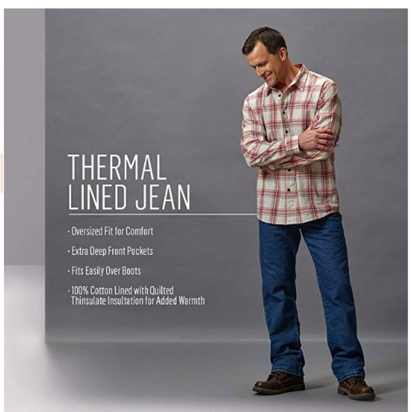 Wrangler Rugged Wear Men's Woodland Thermal Jean - Picture 7 of 8